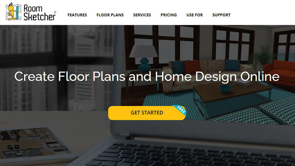 Screenshot website RoomSketcher