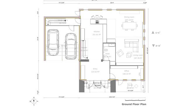 2D floor plan example